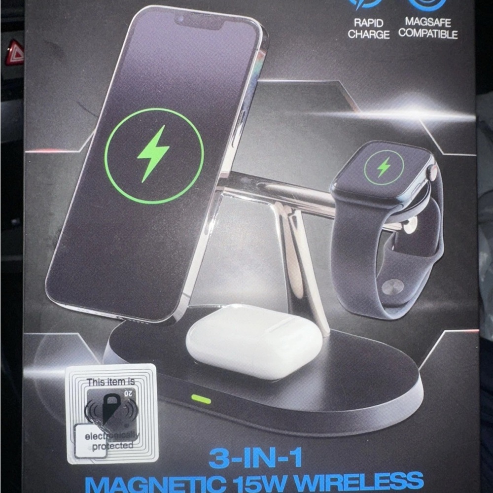 PowerXCel Magnetic 15W Wireless Charger - Black New in Box